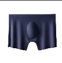 Navy Blue Ice Silk Boxer – Sleek, Soft & Breathable