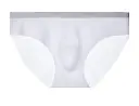 Pure White Ice Silk Brief – Breathable, Soft & Seamless