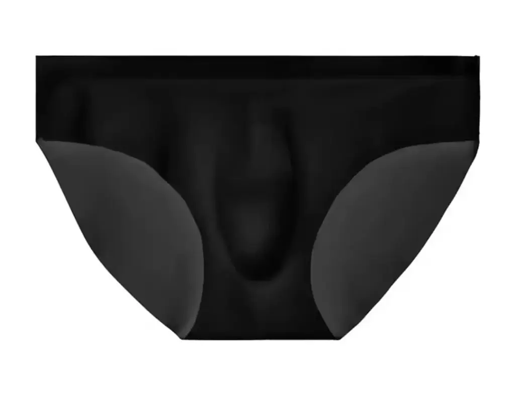 Midnight Black Ice Silk Brief – Ultra-Thin & Sweat-Proof