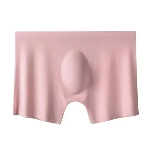 Blush Pink Ice Silk Boxer – Ultra-Soft & Odor-Resistant
